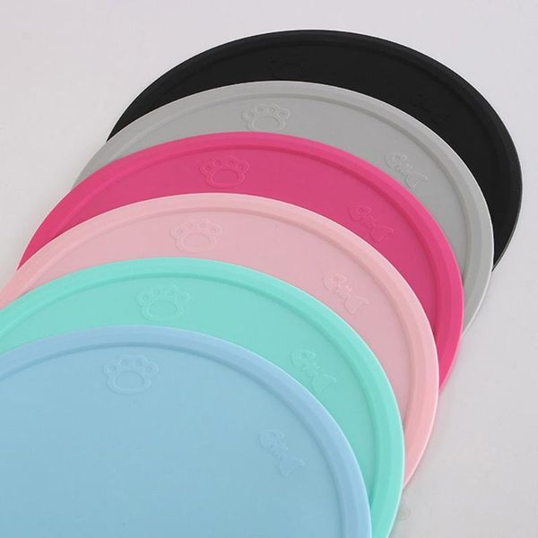 

cat bowls & feeders pet dog puppy feeding mat cute cloud shape pad silicone dish bowl anti slip base food feed placement accessories