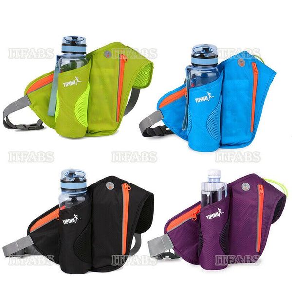

waist bags women men running belt jogging cycling pack sports runner bag water bottle holder