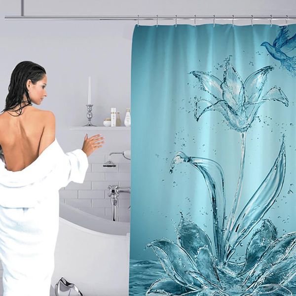 

shower curtains curtain polyester waterproof starfish printing bathroom with hook mildew proof home bath