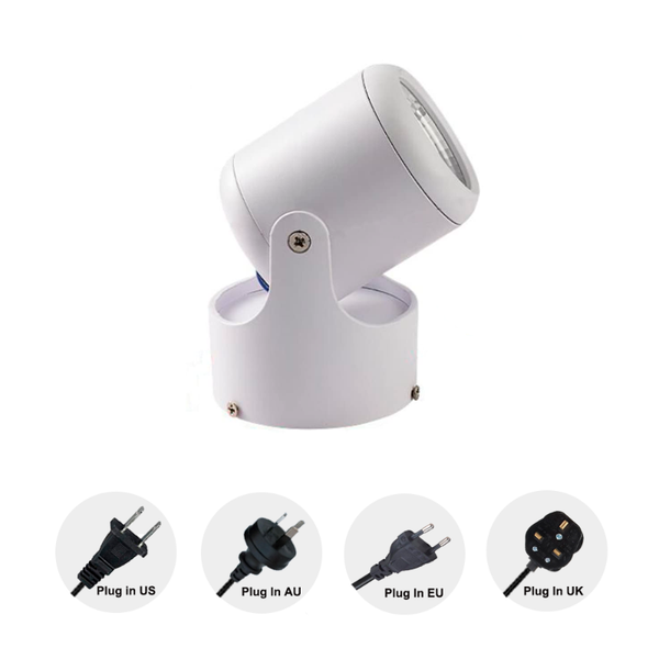 

wall lamp led accent uplight with foot control on off switch handheld sized portable spot light black&white