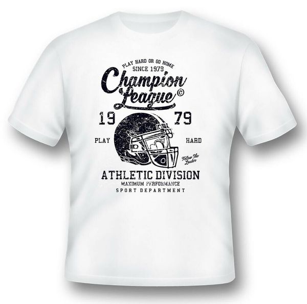 

champion league athletic division black or white tee, White;black