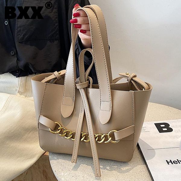

[bxx] ladies vintage pu leather bags simple women 2021 fashion chain shoulder hand bag lady trend handbags purses cb637 cross body