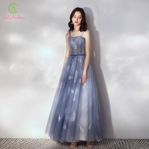 

evening dresses ssyfashion blue lace appliques dress banquet elegant spaghetti strap sleeveless formal party gowns vestido de noche, Black;red