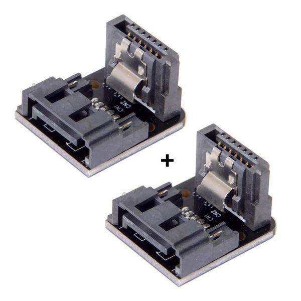 

video cables & connectors cysm female sata 7pin to male 90 degree angled adapter mainboard motherboard for desk ssd hdd