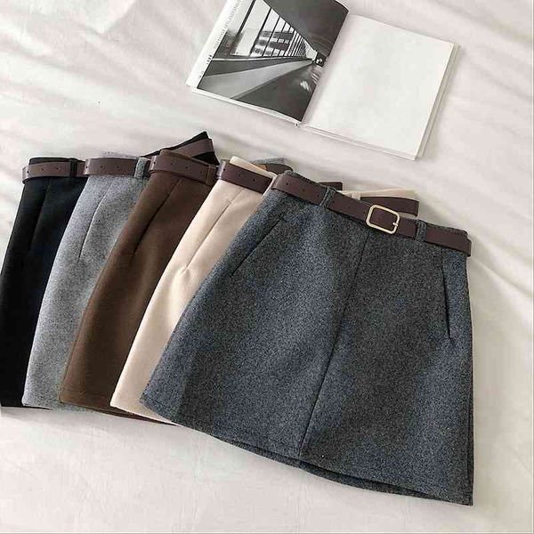 

skirts falda con cinturn para mujer, corta de cintura alta bolsillos, p4 estilo ingls, informal, 5 colores j0ef, Black