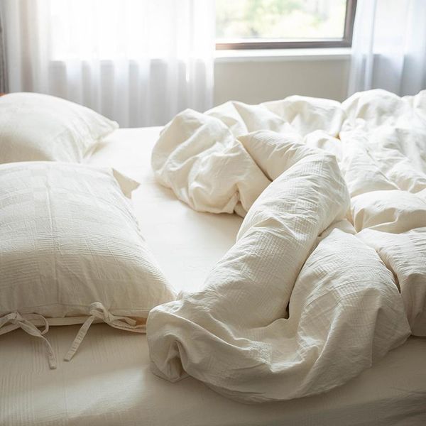 

bedding sets a grade 100% cotton solid white four piece set duvetcover&2pcs pillowcase&1sheet a1