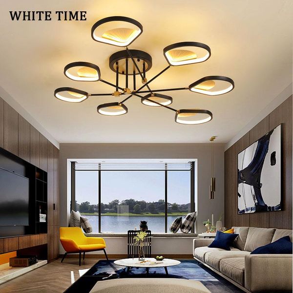 

chandeliers black gold finished modern led chandelier for living room dining bedroom nordic design home ceiling lamp fixture