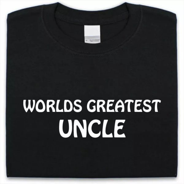 

World GREATEST UNCLE T-Shirt Mens Womens Funny Gift, White;black