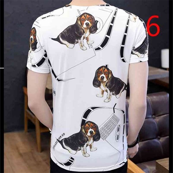 

summer short-sleeved t-shirt men mercerized cotton thin solid color business casual men's clothing 210420, White;black