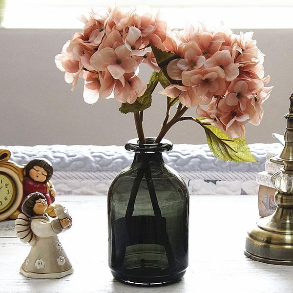 

decorative flowers & wreaths 2pc artificial silk hydrangea diy gifts wedding christmas decor for home fake plastic household products rattan