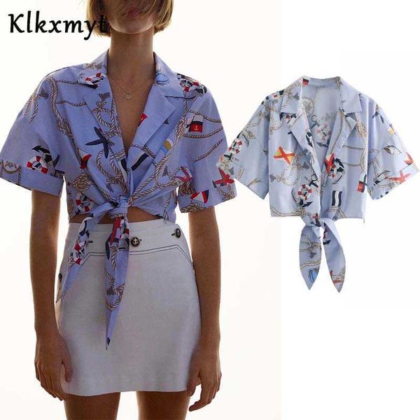 

klkxmyt za women fashion with bow printed asymmetry short blouses vintage long sleeve female shirts blusas chic 210527, White