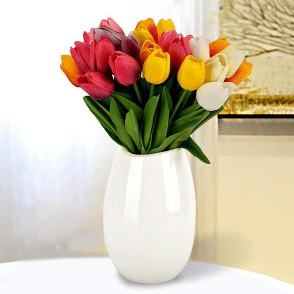 

bouquet artificial tulip home garden wedding flower arrangement deskdecor decorative flowers & wreaths