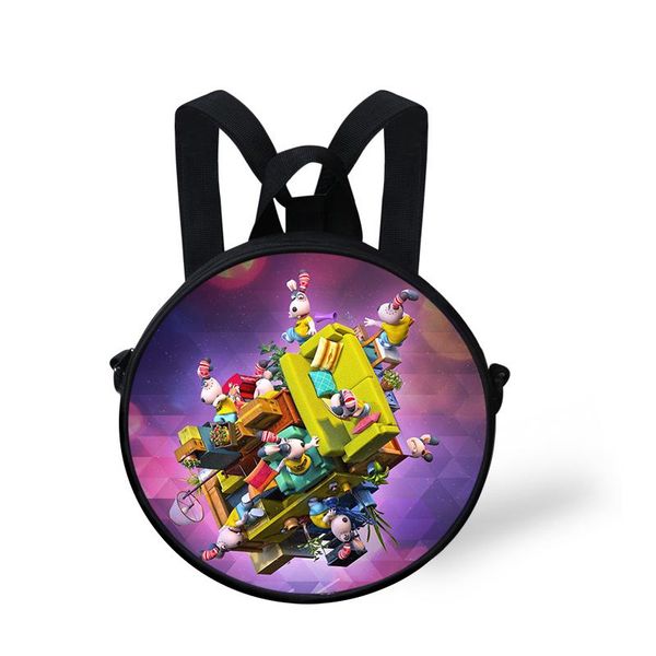 

school bags kids messenger customize crossbody pack boys girls mini round bag fashion cartoon rubbit printed shoulder backpack