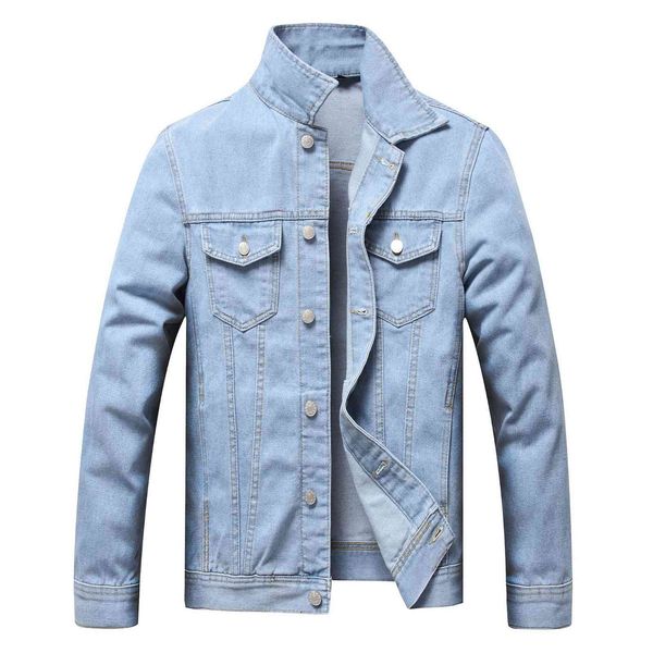 

fashion jacket 2021 spring men's jeans quality simple slim fit coat, Black;brown