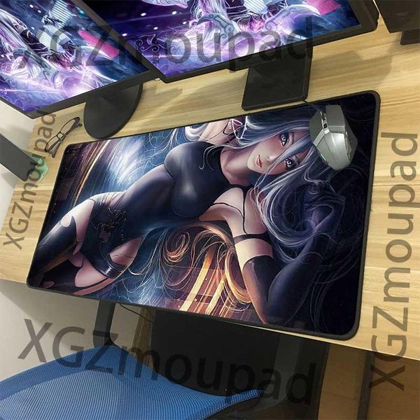 

mouse pads & wrist rests xgz large cartoon pad exquisite black lock edge anime nier: automata computer table mat natural rubber non-slip