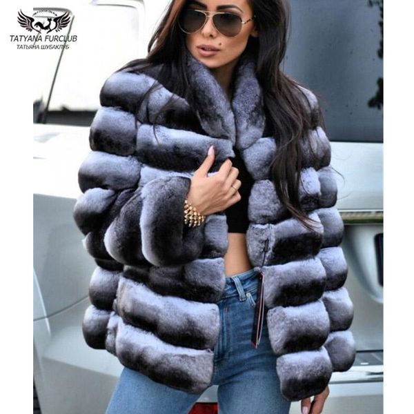 

women's fur & faux tatyana furclub real coat natural rex jacket 2021 fashion black girl winter female