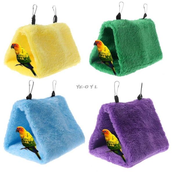 

bird cages pet parrot hammock hanging bed house plush winter warm cage nest tent