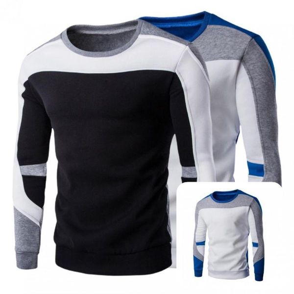 

men's sweaters sweatshirt great all match pullover patchwork men for work spring autumn, White;black