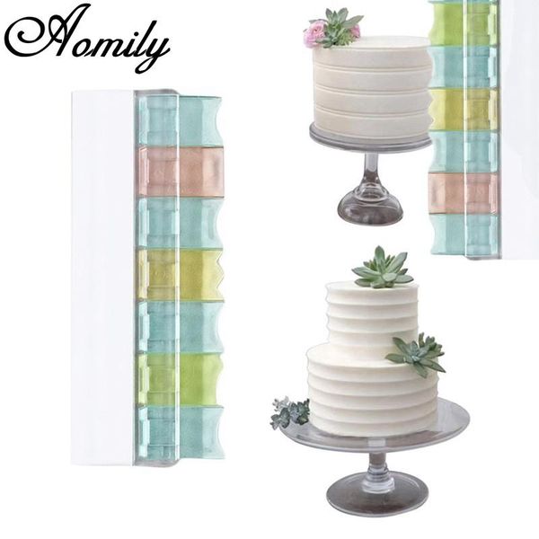 

baking & pastry tools aomily diy cake plastic spatulas decorating birthday scrapers cutter bakeware home mousse