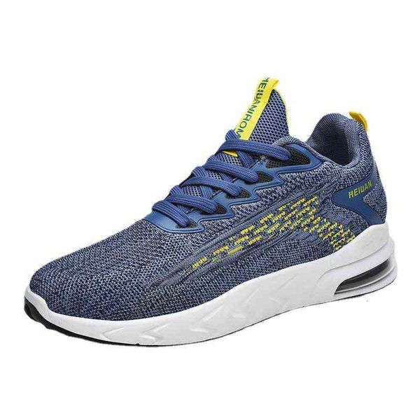 

flying woven men's sports shoes breathable and comfortable 2021 autumn casual fashion one foot, Black