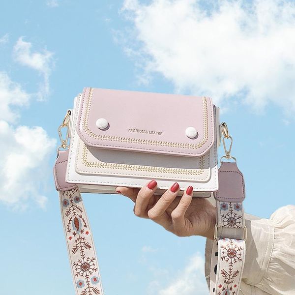 

evening bags small hit color shoulder crossbody bag luxury designer leather purses and handbags for women 2021