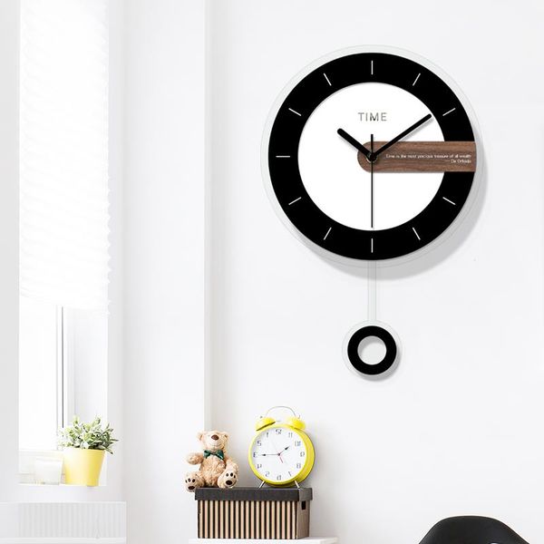 

luxury wall clock living room decoration acrylic watches home decor swing mechanism my melody mute kitchen clocks
