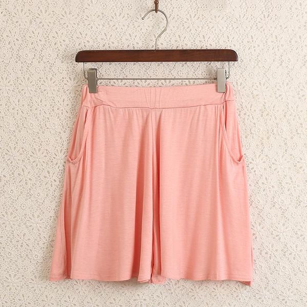 

women's shorts girls summer gym modal loose large size casual mini sport skirt female high waist wide leg pleated thin sweet, White;black