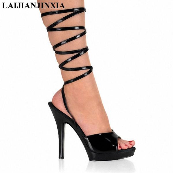 

women summer sandals shoes plus size platform high heels 2021 ladies party, Black
