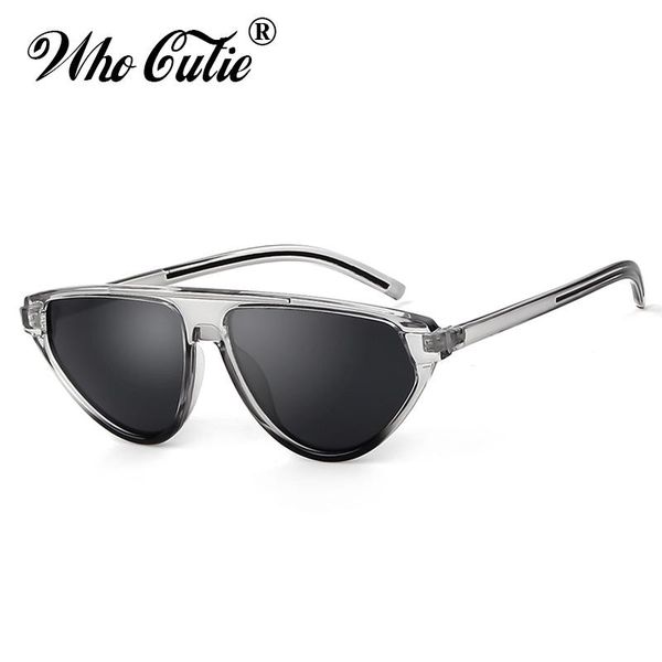 

sunglasses who cutie 2021 triangle cat eye women brand designer vintage leopard cateye frame 90s female sun glasses shades om790, White;black