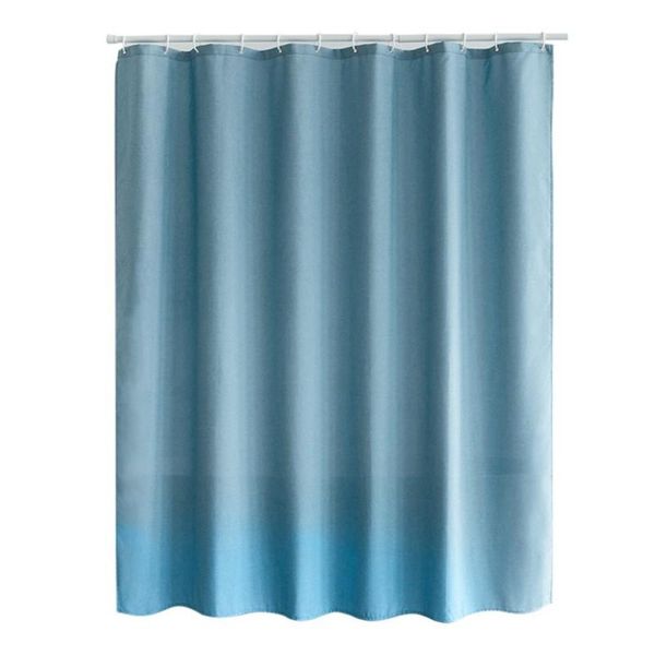

imitation linen waterproof shower curtain 71*71 inches texture fabric and wrinkle-resistant hooks curtains