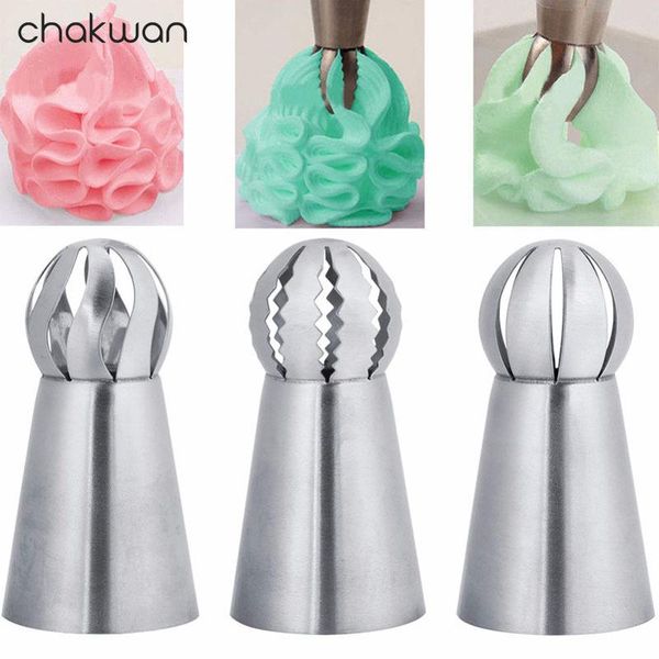 

baking & pastry tools cream steel stainless nozzle icing piping set decorating cupcake cakes 3-piece suit torch ball