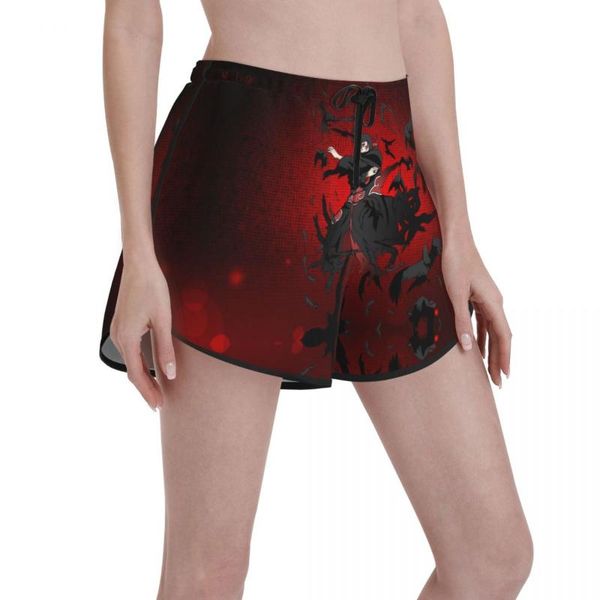 

women's shorts japan anime akatsuki causal sasuke breathable quick dry humor graphic swim trunks, White;black