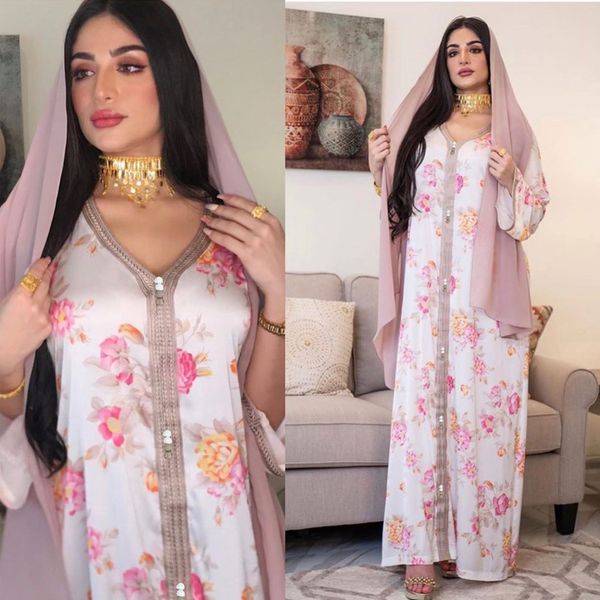 

20212021 muslim dress women abaya turkey dubai kaftan moroccan long sleeve evening gowns girls abayas kimono european clothing, Red