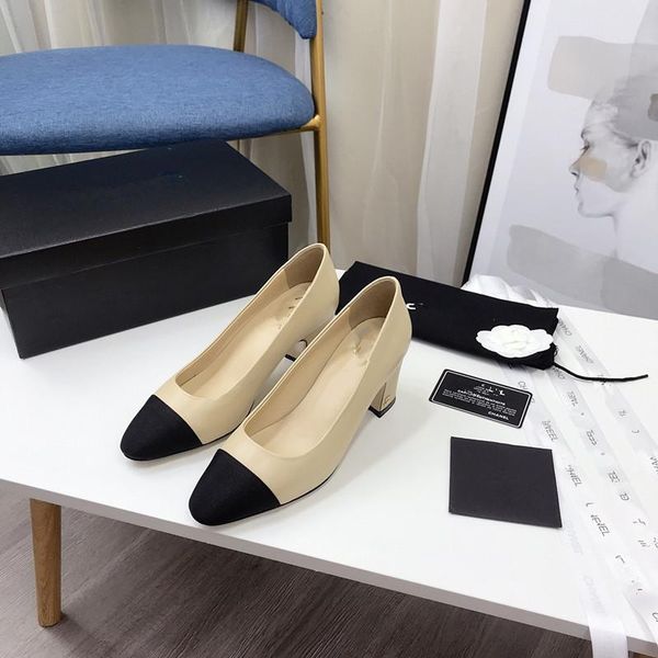 

2021classic leather women's formal high-heeled shoes are available in seven beautiful and easy fashion 3, Black