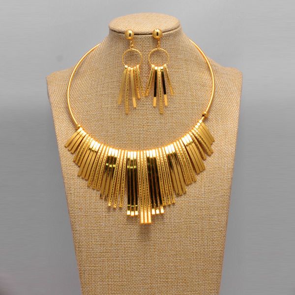 

jewelry sets african set nigerian wedding for women bridal gold color dubai necklace earrings bride gift, Black