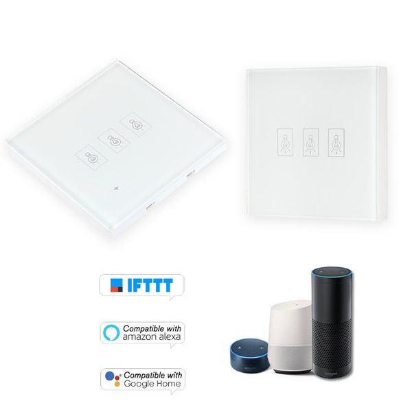 

fingerprint access control eu smart wifi wall light touch switch wireless 1/2/3 gang touch/wifi/433mhz rf/app remote timing function