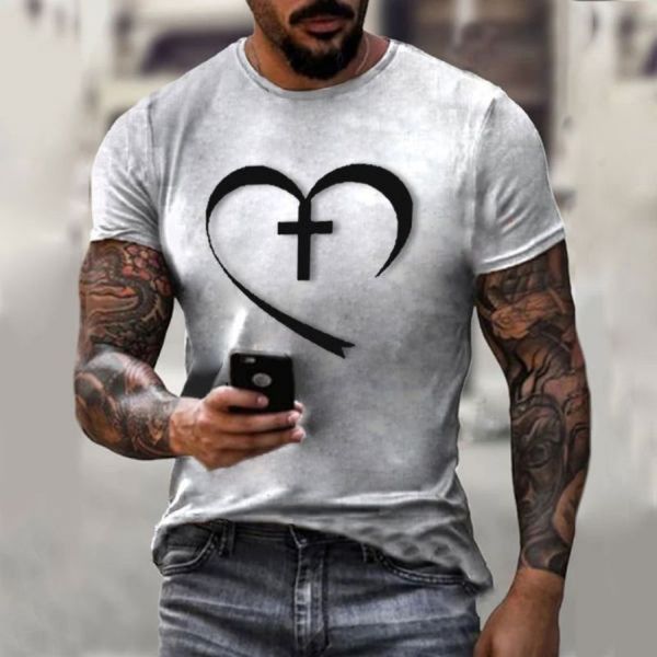 

love original 3d printing t-shirt unique fashion beautiful breathable comfortable daily party travel visual impact gothic style mens short s, White;black