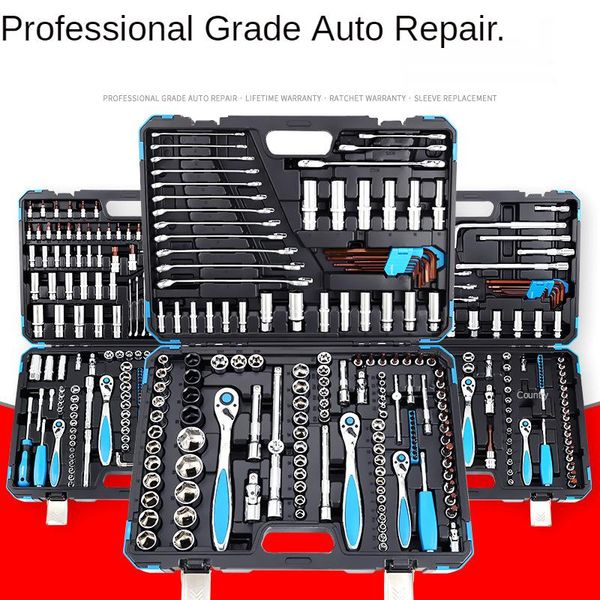 

professional hand tool sets auto repair kit socket wrench quick ratchet