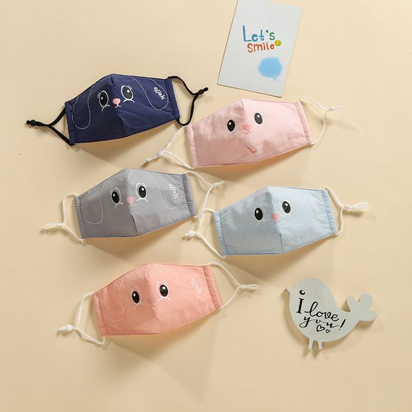

long expression children's printed hanging ear cotton face mask