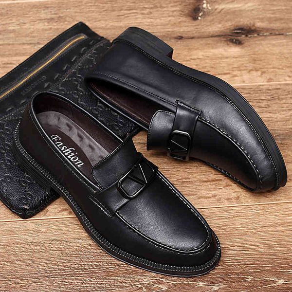 

men's sho spring and autumn men's casual single pointed busins drs fashion men, Black