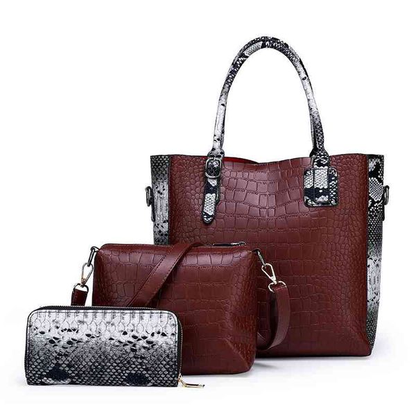 Saco Nova Moda Punho Senhoras Senhoras Messenger Bag Moda Shoppers Tote Designers Mulheres Sacos Total 3 Cores