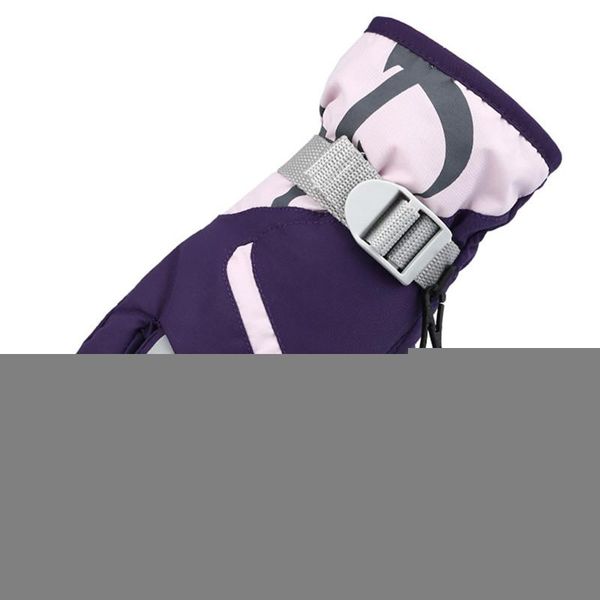 

ski gloves 1pair kids skiing winter snow keep warm waterproof children windproof thickening for girls and boys