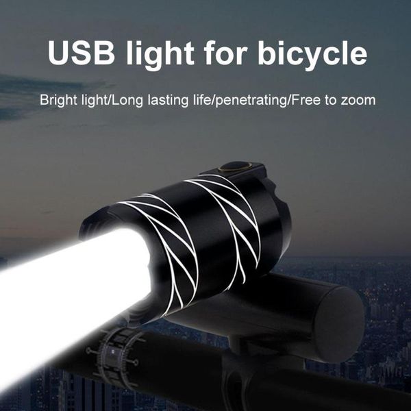 

bike lights bicycle led head light 3 modes usb rechargeable cycling lamp