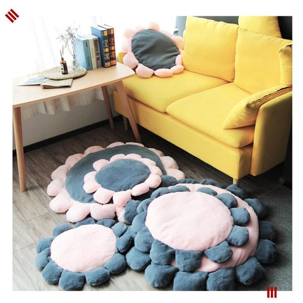 

pet round flower hair floor mat cat's nest dog seat carpet cat beds & furniture