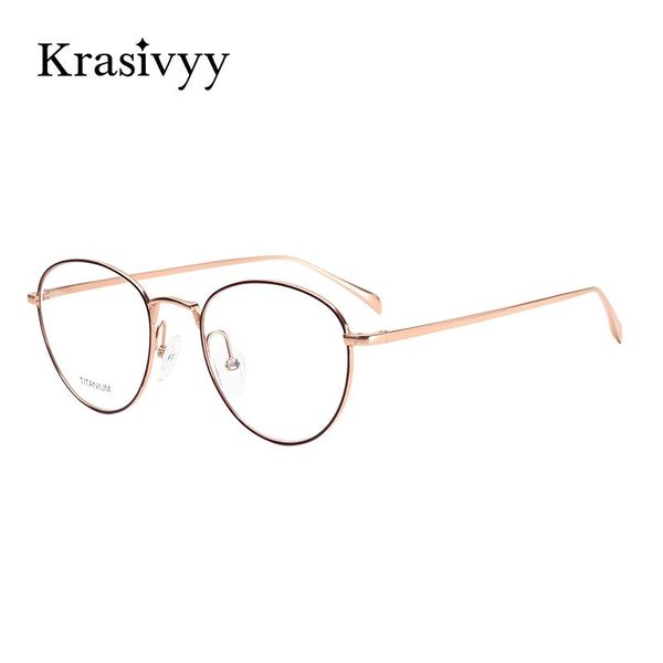 

fashion sunglasses frames krasivyy vintage round glasses frame women ultralight pure titanium prescription eyeglasses men korean myopia opti, Black