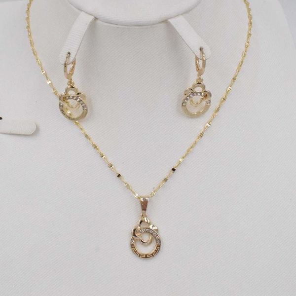 

earrings & necklace 2021 fine jewelry sets for women wedding bridal set african vintage crystal dress accessories, Silver