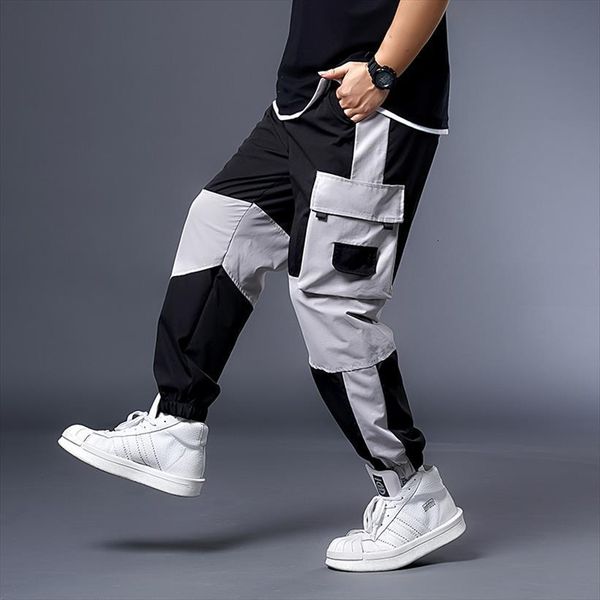 

plus 7xl 6xl xxxxxl women pants hip hop joggers loose harem length trousers sport casual sweatpants white techwear, Black
