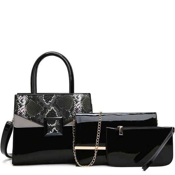 

women's handbag mirror new bag b snake 2021 european and pure pattern picture mother three-piece fashion color american shoulder st egt