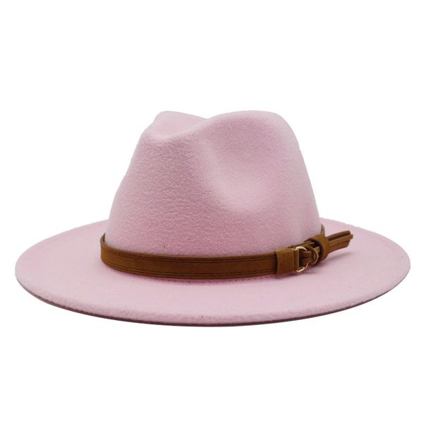 

2022 panama cap jazz formal hat lady felt fedora hats fashion patchwork wide brim caps trilby chapeau men, Blue;gray