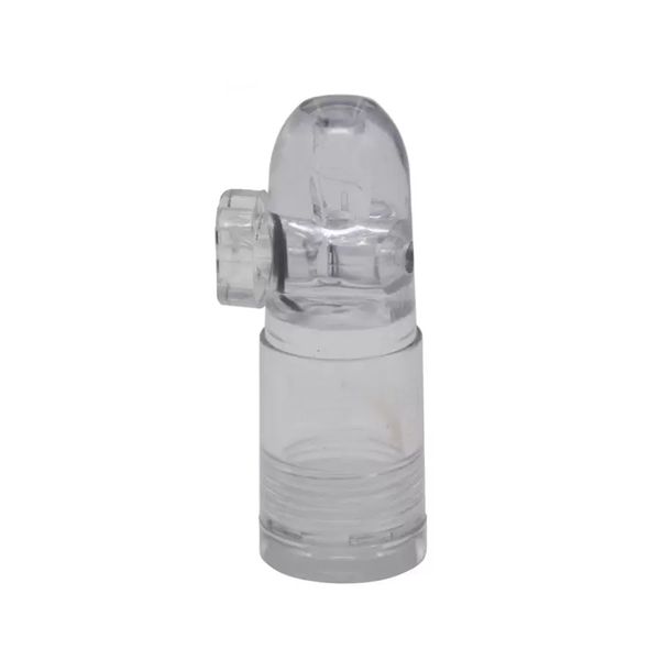 2022 Novo S Tubulação de balas de snuff plástico acrílico com fundos claros forma de foguete Nasal para tubos de água de bong de vidro